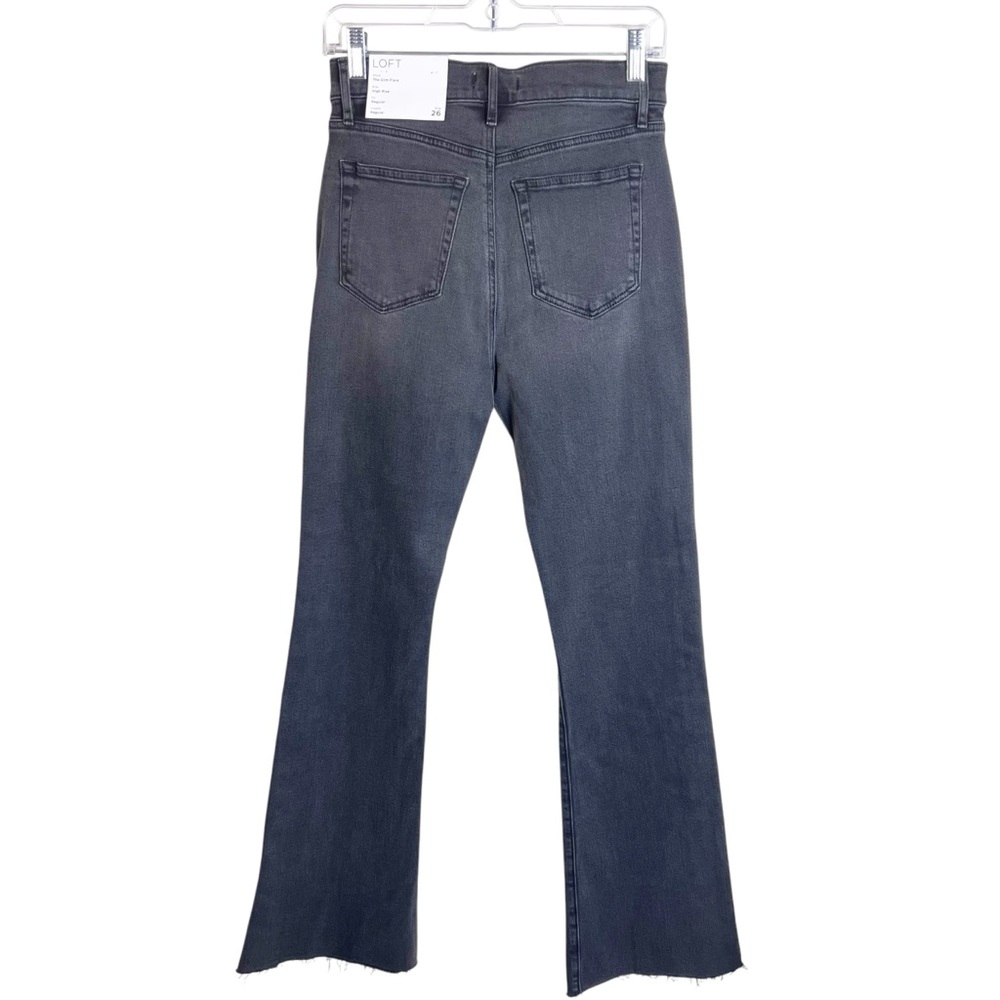 NWT Loft Women's The Skim High Rise Jean Light Black Size 26 - Picture 2 of 9